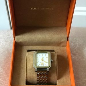 Ladies Silver & Gold Tory Burch Watch